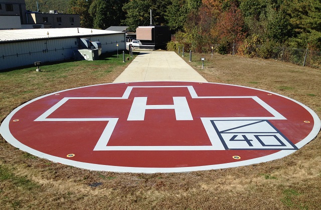 stongard tm flooring on hospital helipad